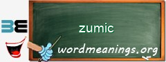 WordMeaning blackboard for zumic